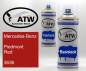 Preview: Mercedes-Benz, Piedmont Red, 3636: 400ml Sprühdose + 400ml Klarlack - Set, von ATW Autoteile West.